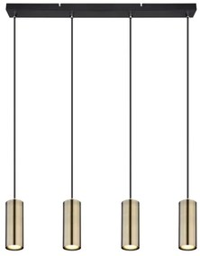 Globo 57911-4HM - ROBBY 4xGU10/35W/230V fekete/messing csillár