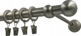 Fém Függönykarnis 19mm MIX Szatén Végek 160cm galvanizált