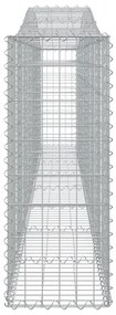7 db íves horganyzott vas gabion kosár 400x30x80/100 cm