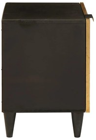 Éjjeli asztal 2 pcs Fekete és Arany 40 x 33.5 x 46 cm
