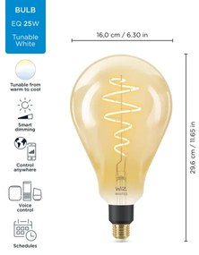 LED Dimmelhető izzó VINTAGE PS160 E27/6,5W/230V 2000-5000K CRI 90 Wi-Fi -WiZ