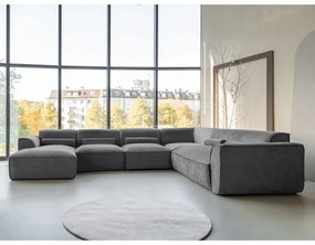 Szürke sarokkanapé (jobb oldali) Flex Felix – Miuform
