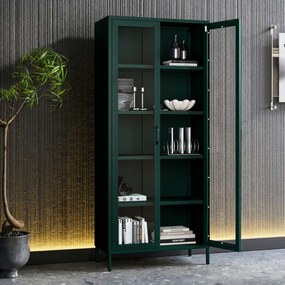 ANGELO vitrin, 800 x 1850 x 450 mm, Modern: palackzöld