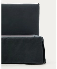 Antracitszürke kárpitozott franciaágy 160x200 cm Jaira – Kave Home