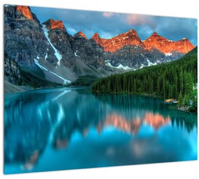 Egy türkizkék tó képe (70x50 cm)