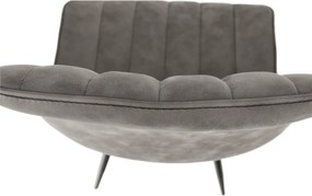 Szék, ekobőr világosszürke/fekete, HAZAL