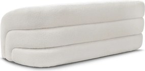 Fehér buklé kanapé 193 cm Elina – Bobochic Paris