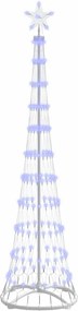 vidaXL LED Karácsonyi Fenyő 230 LED-del Kék 51 x 51 x 190 cm Fém