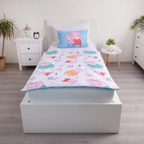 Peppa malac Big Pig Family gyerek, ovis ágyneműhuzat 100×135cm, 40×60 cm