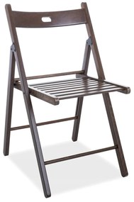 SI SOLE összecsukható tömör fa kerti szék - sötét dió