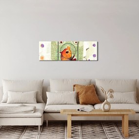 Kép - Egy madár lelke (órával) (90x30 cm)