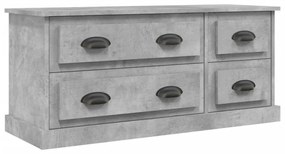 betonszürke szerelt fa TV-szekrény 100 x 35,5 x 45 cm