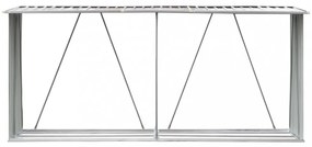 barna horganyzott acél kerti tűzifatároló 330 x 84 x 152 cm
