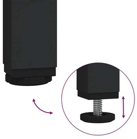 Fürdőszoba Szekrény Fekete Tölgy 33x33x185,5 cm Műanyag