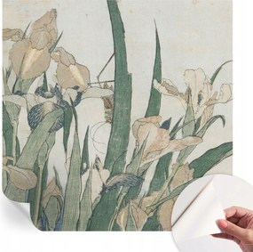 Mosható öntapadós fotótapéta étkezőbe Finom íriszek 250x250 cm