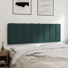 sötétzöld bársony fejtámla párna 120 cm