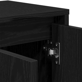 TV szekrény fekete tölgy 120x30x40,5 cm összeszerelve