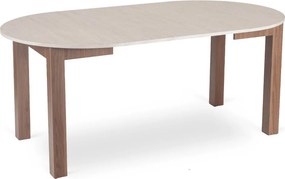 Modern bővíthető étkezőasztal JAMES 103–223 cm travertin dió Nicea