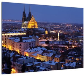 Kép - Cathedral of St. Péter és Pál, Brno, Csehország (üvegen) (70x50 cm)