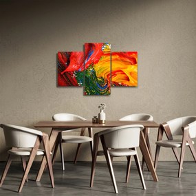 Kép - Kékítő absztrakció ecsettel (90x60 cm)