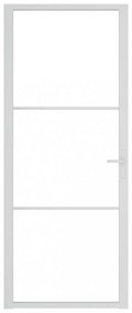 fehér ESG üveg és alumínium beltéri ajtó 83 x 201,5 cm