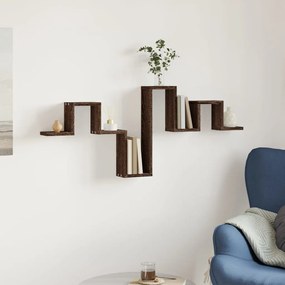 barna tölgy színű szerelt fa fali polc 104,5 x 10 x 43 cm