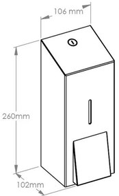 Fertőtlenítő adagoló (spray) Stella, 0,8 l, matt rozsdamentes acél
