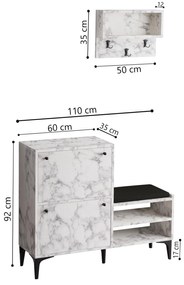 Előszobafal  Bratty (márvány carrara)  . 1101345