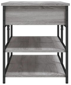 szürke sonoma színű szerelt fa cipőpolc 100 x 42,5 x 50 cm