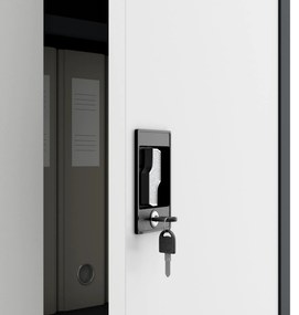 Fém iratszekrény JAN H, 900 x 1950 x 400 mm, antracit-fehér