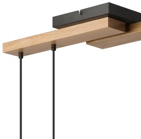 Csillár zsinóron CORTINA 4xE27/15W/230V fekete/tölgy