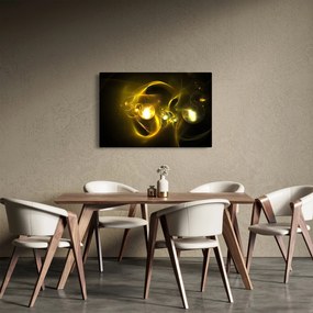 Absztrakt kép sárga gömbök (90x60 cm)