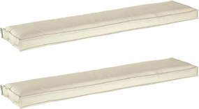 vidaXL Raklap párna készlet 2 pcs Krém 180 x 40 x 8 cm Oxford Szövet