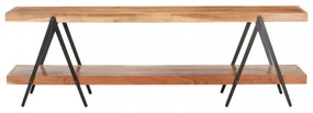 tömör akácfa TV-szekrény 160 x 40 x 50 cm