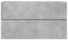 Betonszürke szerelt fa mosdószekrény 90 x 38,5 x 45 cm