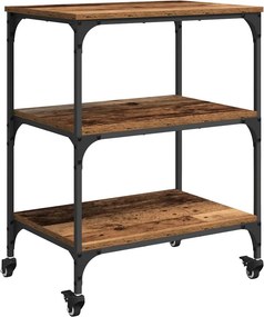 vidaXL Konyhai kocsi Öreg fa 60 x 41 x 76 cm Faanyag