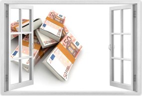 Poszterek 90x60 Egy kupac pénz Euro Bankjegyek