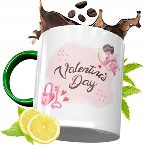 Zöld Bögre Valentin Napra Szerelmeseknek fényképes nyomtatással