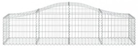 3 db íves horganyzott vas gabion kosár 200x50x40/60 cm