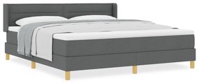 Boxspringágy Matrac, sötétszürke, 180 x 200 cm, szövet