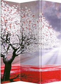 Paraván - Piros fa (126x170 cm)