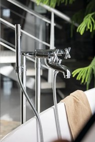 Sapho Sapho, AXIA három elemes mosdócsaptelep kifolyó nélkül, króm, 502/S