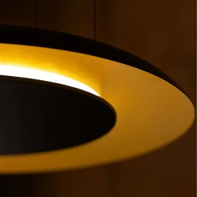 LED csillár kábelen PIATTINO LED/30W/230V 2700/3200/4000K átm. 40 cm fekete/arany