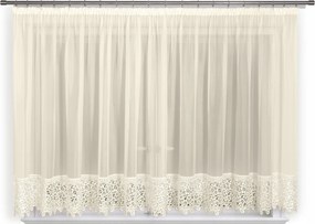 Készfüggöny 400x170, egyenes, ekrü, gipiura 30 cm