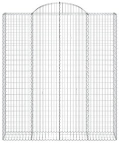 12 db íves horganyzott vas gabion kosár 200x50x220/240 cm