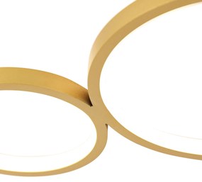 Mennyezeti lámpa arany LED-del, 3 fokozatú fényerőszabályzóval, 4 lámpás - Lupolo