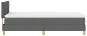 Box Spring ágy matraccal sötét szürke 80x200 cm szövet