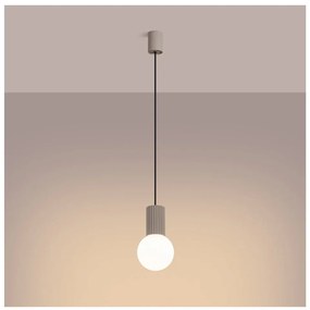 Szürkésbarna függőlámpa üveg búrával ø 12 cm Orbital – Sollux