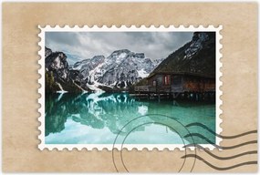 Poszterek 120x80 Fa házikó a hegyekben