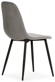 Világosszürke kárpitozott étkezőszék szett 4 db-os Minka – Marckeric